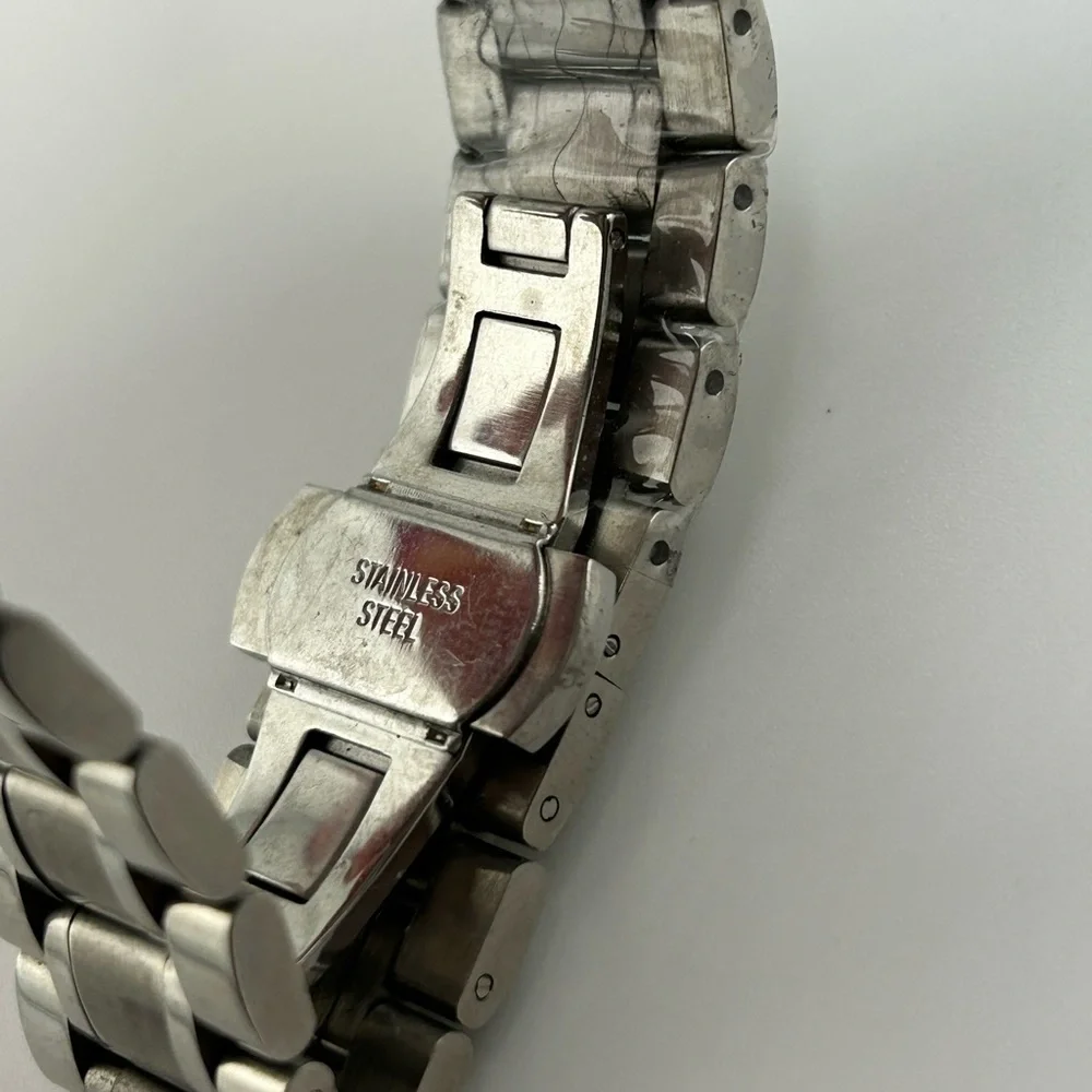 Mens CRRJU Watch Wrist Watch 2214 Black Stainless Steel #505
